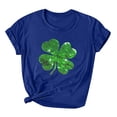 thumbnail image 2 of VgaVtl Graphic Womens Plus Size Tee Shirts St. Paddy's Day Sequin Short Sleeve Womans Tops Loose Shimmer Leisure Tops, 2 of 3