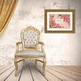thumbnail image 3 of Allen, Candace 18x13 Gold Ornate Wood Framed with Double Matting Museum Art Print Titled - Pretty Floral on Pink, 3 of 4