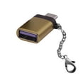 thumbnail image 1 of Injueey Nuevo adaptador portátil tipo c a USB ordenador portátil USB 3,0 Mini convertidor de USB-C de aleación de aluminio Juegos de teclado y mouse para computadora dorado, 1 of 6