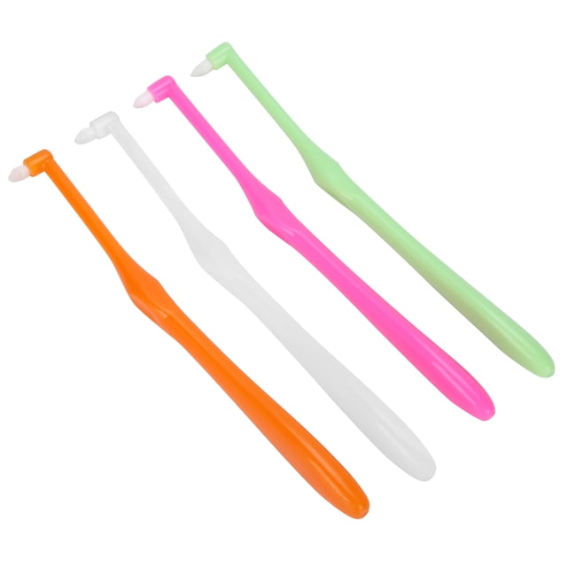 Limpiadores interdentales con hilo dental Jadeshay Cepillo de dientes de ortodoncia 4 piezas verde naranja blanco rosa