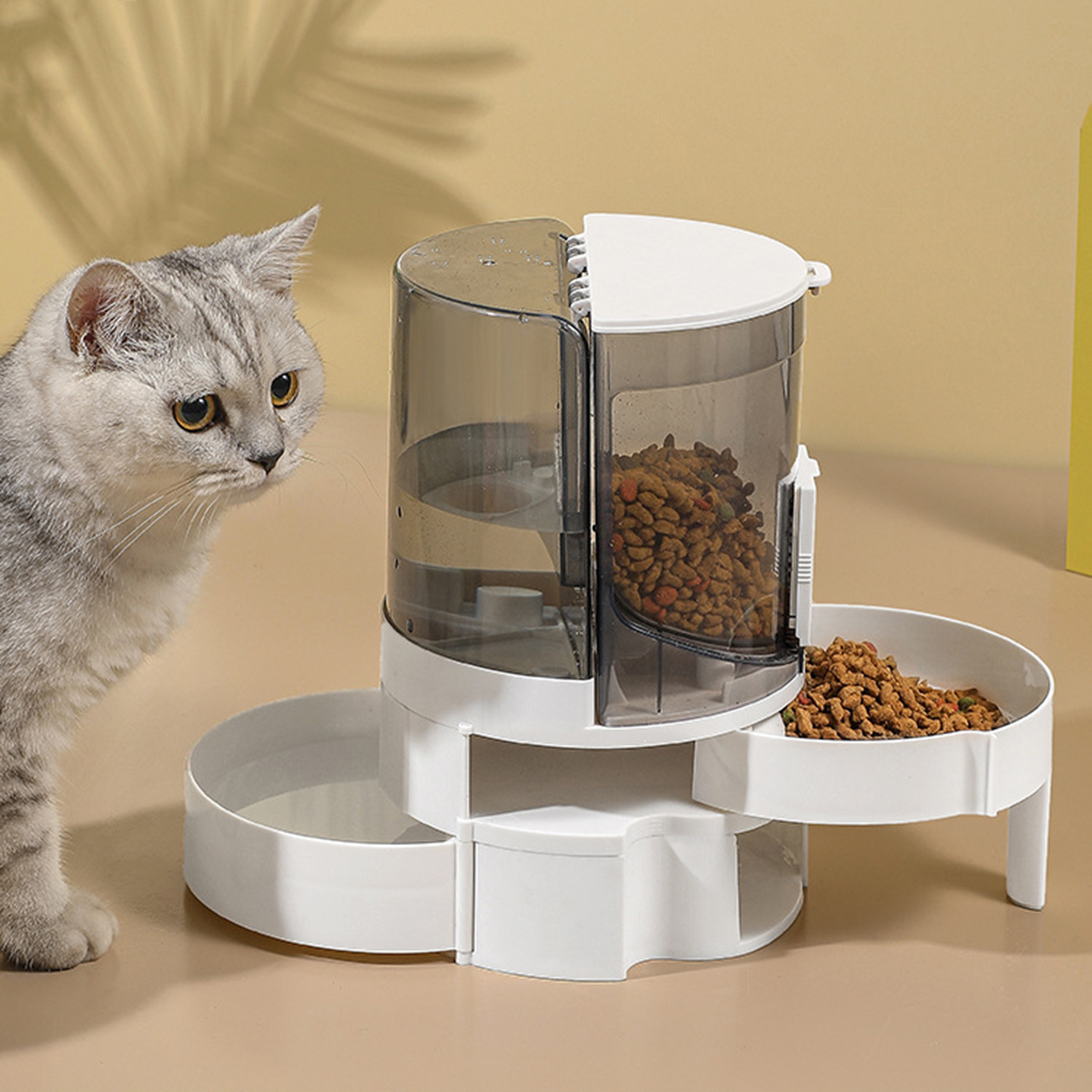 2in1 Pet Water Bowl Feeder Automatic Dog Feeding Bowl Water Dispenser Drinking Bowl Container Pet Dishware