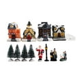thumbnail image 1 of Wosthever 12 Uds. De estatuas de resina para decoración de casa en miniatura de Navidad, antideformación, ligeras, DIY, casas de nieve multiestilo, año Kits de decoración para fiestas Wosthever HA068057-00B, 1 of 6