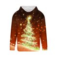 thumbnail image 4 of Sudadera con capucha para hombre, informal, con cordón, estampado navideño, deportiva, blusa de poliéster, 4 of 4