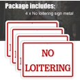 thumbnail image 3 of GHSDFBB 4 Pack No Loitering Sign Aluminum Reflective Sign 7x10 Inch No Loitering Signs for Business Weatherproof No Loitering Road Signs Metal Warning Signs for Walls, Fences, Poles, 3 of 6