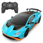 RASTAR Lamborghini Huracan STO RC Car 1:24 Scale Remote Control Toy Car, R/C Model Vehicle for Kids - Blue