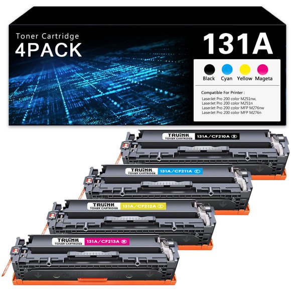 Paquete de 4 cartuchos de tóner TRUINK 131A de reemplazo para HP 131A