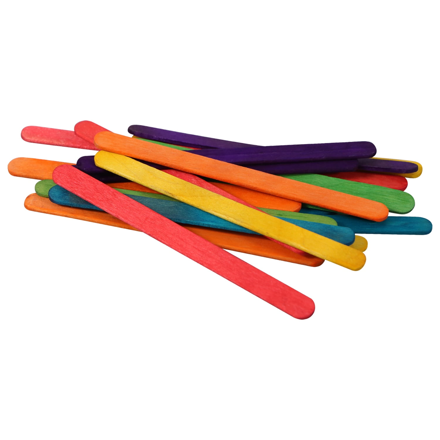 4.5in Colored Wooden Craft Sticks - Pack of 100ct