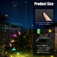 thumbnail image 6 of Outdoor Hanging Dragonfly Solar Wind Chimes Color Changing LED Light IPX4 Waterproof Solar Powered Wind Chime for Patio Lawn Garden Window Decoration, 6 of 6