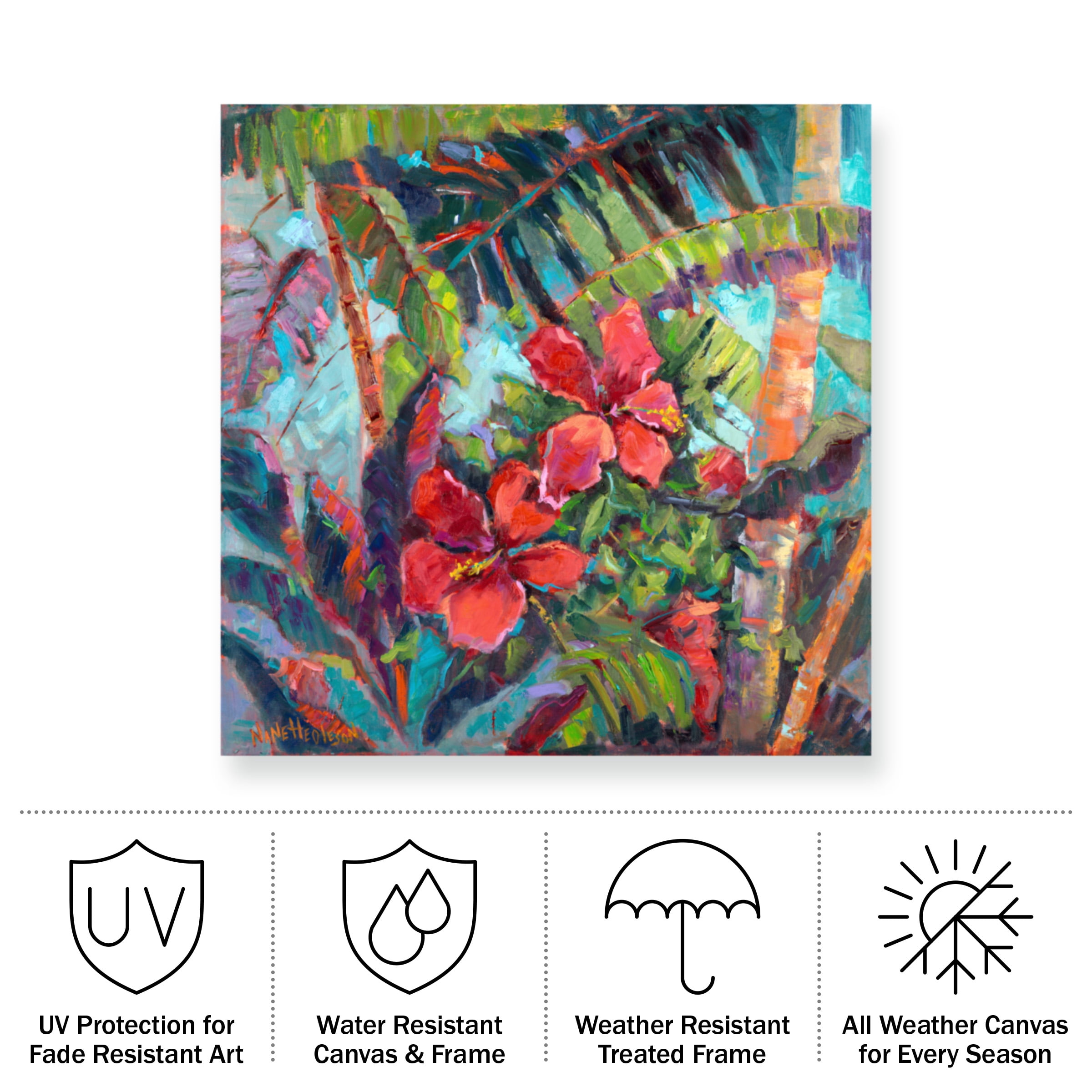 Nanette Oleson 'Splash Of The Tropics II' Outdoor Canvas 14x19