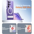 thumbnail image 2 of Magnetic Galaxy S26 Ultra Matte Case, Military-Grade Anti-Drop Non-Slip Cover with Built-In Kickstand,Clear, 2 of 8
