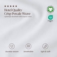 thumbnail image 6 of Bare Home Organic Percale Sheet Set - 100% Organic Cotton - Twin XL, White, 6 of 10