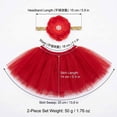 thumbnail image 3 of SHENGXINY Porch Goose Outfit, Tulle Tutu with Oversized Satin Bow Headband for Porch Yard Garden Home Decorations Red 23 in, 3 of 6