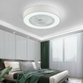 thumbnail image 2 of Denest 22in Acrylic Metal Modern LED Flush Mount Ceiling Fan, 2 of 12