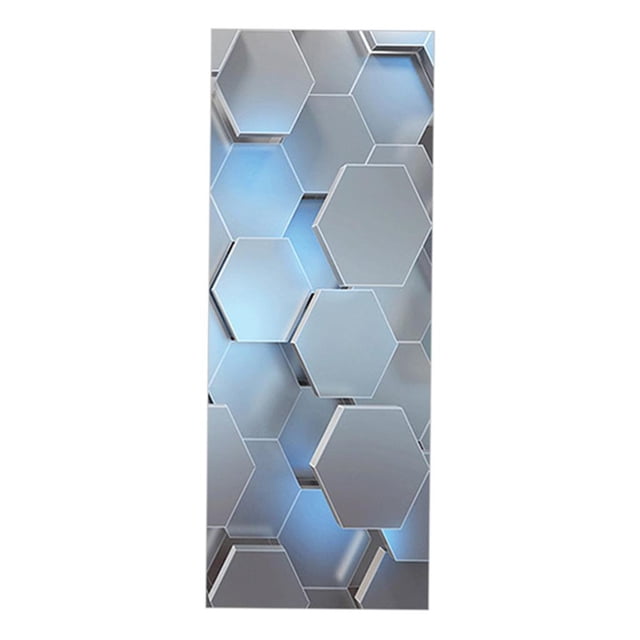 Pegatinas de pared de puerta 3D autoadhesivas papel pintado impermeable METRO