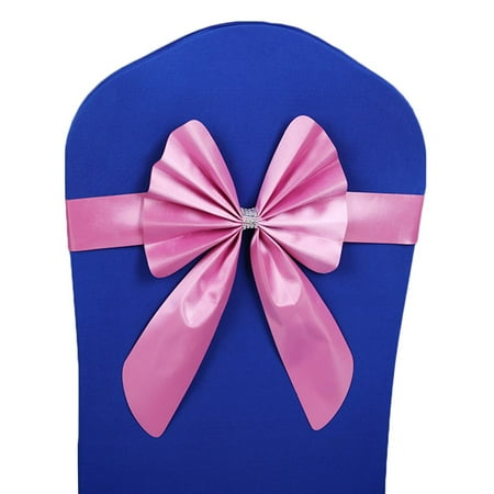 - Joyfeel Clearance Elastic Mercerized Leather Rabbit Bow Chair Cover Sash Bands Wedding Party Decor