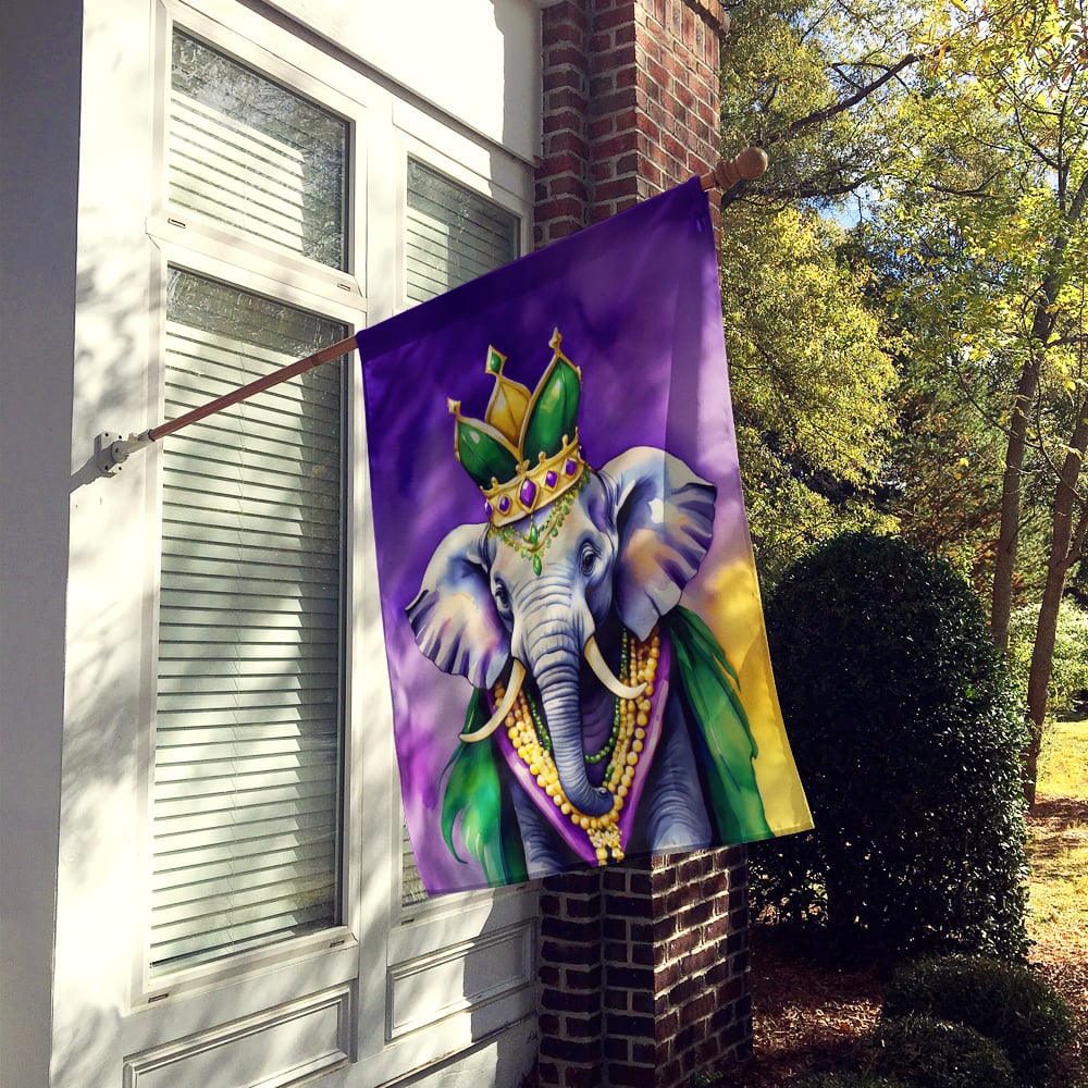 Elephant King of Mardi Gras House Flag 28 in x 40 in
