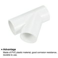 thumbnail image 4 of Uxcell 50mm 3 Way 45 Degree Angle Joint Connectors Adapters for Garden Home PVC Water Pipe Fittings 3 Pack, 4 of 4