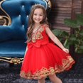 thumbnail image 2 of Godom Little Girls Dress Sleeveless Summer Dress Bowknot Strap Sundress Tween Kid Off Shoulder Dresses, 2 of 5
