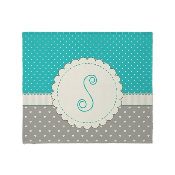 CafePress - Cute Monogram Letter S Throw Blanket - Soft Fleece Throw Blanket, 50"x60" for All Ages