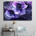 thumbnail image 4 of Mudket Purple Anemone Flowers Canvas Wall Art, Framed Floral Print, Ready to Hang Wall Decor for Living Room Bedroom, Abstract Modern Artwork - 12"L x 8"W, 4 of 10