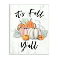 thumbnail image 1 of Stupell Industries It's Fall Y'all Seasonal Excitement Muted Harvest Pumpkins, 13 x 19, Designed by Valerie Wieners, 1 of 1