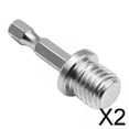thumbnail image 1 of DYNWAVECA 2xHexagon Rod Adapter M14 Sturdy Polishing Pulverizer Converter Accessories , argent, 2 Pcs, 1 of 9