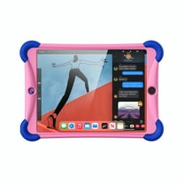 ME Silicone Protective Case with Built-In Stainless Steel Kickstand for iPad 10.2 9th Gen (2021 Release), 8th Gen (2020 Release) and 7th Gen (2019 Release) in Pink