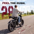 thumbnail image 4 of YareYi Electric Bike for Adults, 750W Peak E-Mountain Bicycle Class 3, 20" Fat Tire E-Bike with Speedometer, 48V 15Ah Removable Battery UL2849, 4 of 9