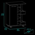 thumbnail image 4 of Gray Bar Cart, 2 Shelves & 6 Beverage , Spacious Cabinet With Locking Wheels, Modern Living Area Furniture 5+ Spaces Storage, Liquor Shelves, Lockable , Space Decor, 4 of 7