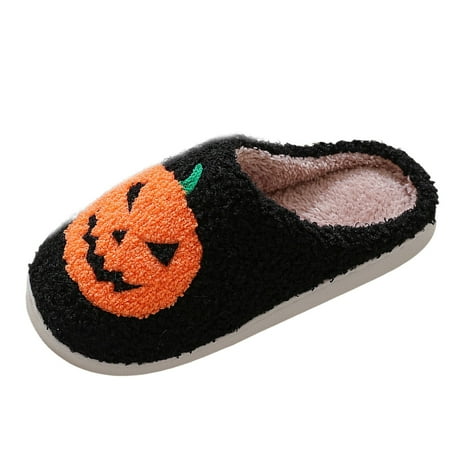 

YUHAOTIN Bear Slippers Women Shoes Soft Bottom Flat Bottom Home Cotton Slippers Fashion Pumpkin Couple Cotton Slippers Indoor Outdoor Slippers for Women Warm Slippers for Women