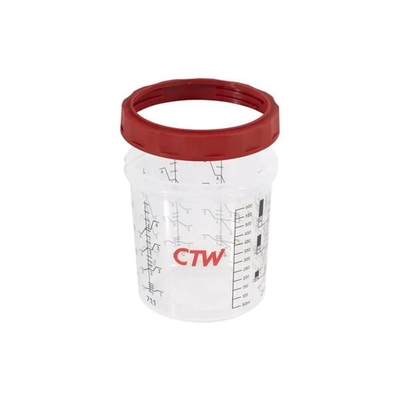 CTW CTWHC-650 650 ml Hard Cup & Collar for Disposable Paint Cup System