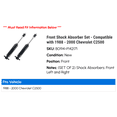thumbnail image 2 of Front Shock Absorber Set - Compatible with 1988 - 2000 Chevrolet C2500 - Replacement, 2 of 2