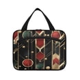 thumbnail image 2 of Travel Toiletry Bag with Metal Hook Large Capacity Cosmetic Bag Toiletry Bags for Travel, Gym, Camping Geometric Shapes and Bold Lines, 2 of 9