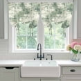 thumbnail image 4 of Sage Green Ombre Tie Up Curtains for Windows, Adjustable Balloon Window Shades, Gradient Abstract Art Vintage Grey Kitchen Window Treatments Farmhouse Short Curtains with Rod Pocket 42"x45", 4 of 8