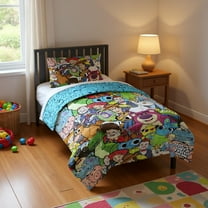 Disney Toy Story You've Got a Friend Reversible Comforter and Pillowcase Set, Twin/Full, Kids Bedding