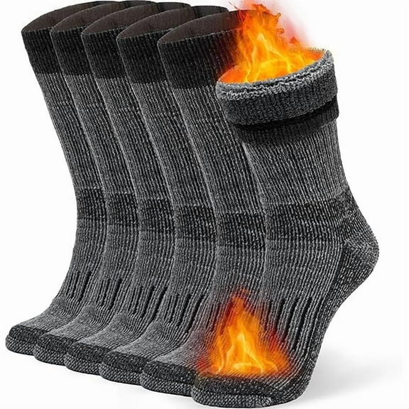 Fu997 Warm Thermal Wool Socks for Winter Moisture Wicking and Breathable Cozy Boot Socks