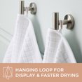 thumbnail image 4 of TOWN & COUNTRY EVERYDAY 4-Piece Textured Windowpane Washcloth Set, 13"x13", 100% Cotton, Plush & Absorbent 550GSM, White, 4 of 8