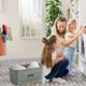 thumbnail image 5 of Cesta de almacenamiento de plástico para lavandería, baño o dormitorio. Organizador multiusos para ropa, toallas, juguetes y objetos pequeños. Contenedor compacto con asas para el hogar, dormitorio,, 5 of 6
