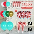 thumbnail image 2 of Kit de arco de guirnalda de globos navideños Apuakthei: globos de caramelo con confeti rojo, verde y dorado para decoración de fiestas navideñas, 2 of 5