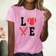 thumbnail image 2 of Blusa informal de manga corta con cuello redondo y estampado suelto de verano para mujer con estilo OAVQHLG3B Store  lin121212, 2 of 4