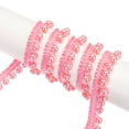 thumbnail image 4 of Uxcell 5 Yards Faux Pearls Lace Ribbon Pearl Bead Tassel for Wedding Sash Ribbon Hair Clothes Decoration 12mm Pink, 4 of 6