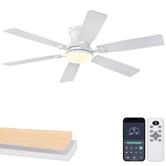 Hampton Bay Grantway 48 in. Indoor/Covered Outdoor Matte White Low