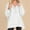 White, variant on CLOISE Womens Sweatshirt Solid Oversized Sweatshirts Henley Button V-Neck Long Sleeve Hoodies Shirts Blue High Low Hem Stitching Blouses Fall Soft Y2k Outfits XL