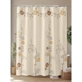 thumbnail image 4 of Shower Curtain Japanese Style Flowers Bathroom Curtains with Hooks, Waterproof Fabric Branch Solid Color Beige Bath Shower Curtains Set for Bathroom Bathtubs Decor 72x72 Inch, 4 of 8