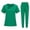 Green-250228AA, variant on Women's Scrubs Set Stretch V-Neck Top and Cargo Pant Scrub Set Women Scrubs Set
