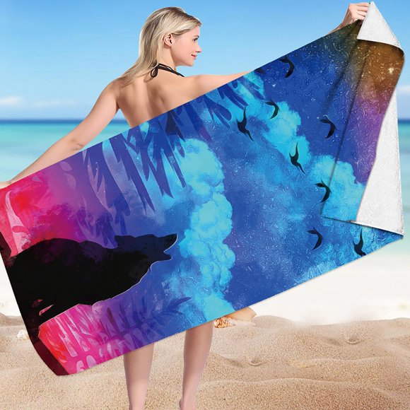 Xihbxyly Toalla de Playa de Microfibra, Ligera y Resistente a La Arena, de Secado Rápido, Suave y Cómoda, Ideal para Playa, Piscina y Viajes, 30 X 60 Pulgadas, Diseño Compacto y Portátil.