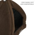 thumbnail image 4 of SUSSEXHOME Pets 13.8 x 13.8 x 13.8 Inches Washable Pet Tent Bed - Cozy Covered Small Cat Bed and Dog Igloo Bed - Dog Cave Bed and Cat House for Indoor Cats - BROWN, 4 of 8