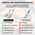 thumbnail image 4 of Fish Spatula Stainless Steel Combo, 1 Large Fish Turner Spatula + 1 Small Griddle Spatula, Metal Spatula for Kitchen Use, Slotted Spatulas, Frying Spatula with, 4 of 10