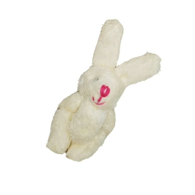 Toystoory Mini conejos articulados, Adorable, resistente al desgaste, práctico conejito de peluche, exquisito colgante, muñeco de peluche, Kits de decoración para fiestas Beige 4.5 cm