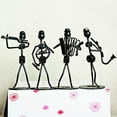 thumbnail image 4 of Articles de Mobilier, Combinaison de Personnage Musical en Fer Forgé Mini Fer Métal Process Ornement, 4 of 5